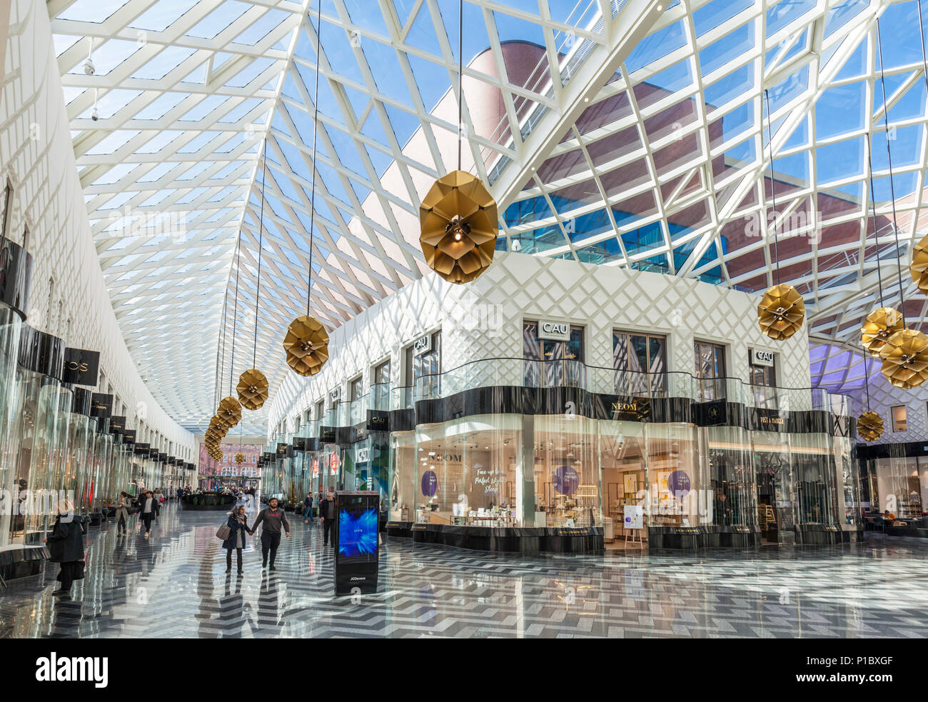 Yorkshire angleterre leeds yorkshire leeds victoria shopping centre arcades victoriennes des boutiques de créateurs de mode du grand magasin haut de gamme Leeds UK Angleterre Banque D'Images