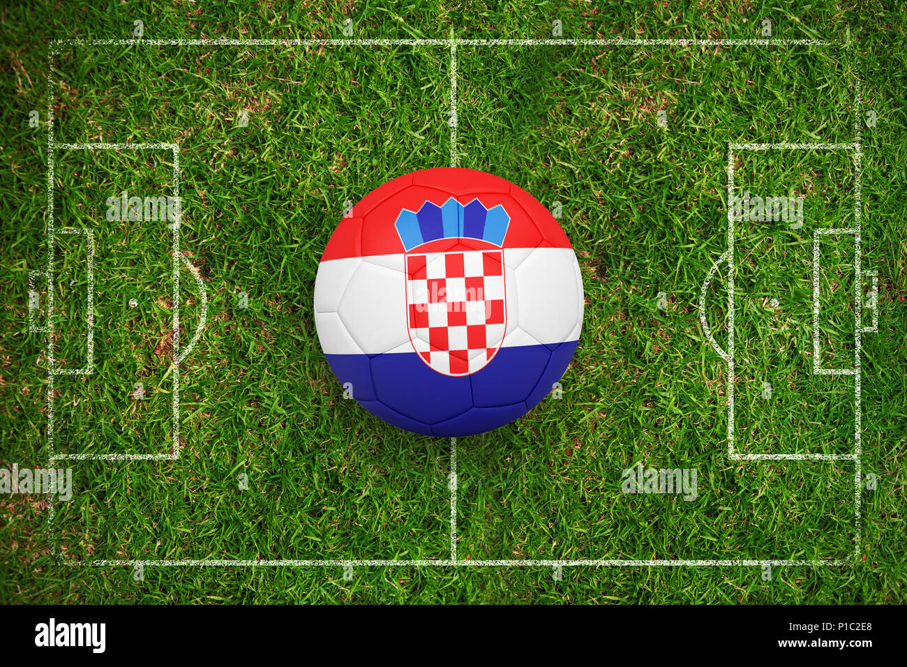 Image composite du football en Croatie couleurs Banque D'Images