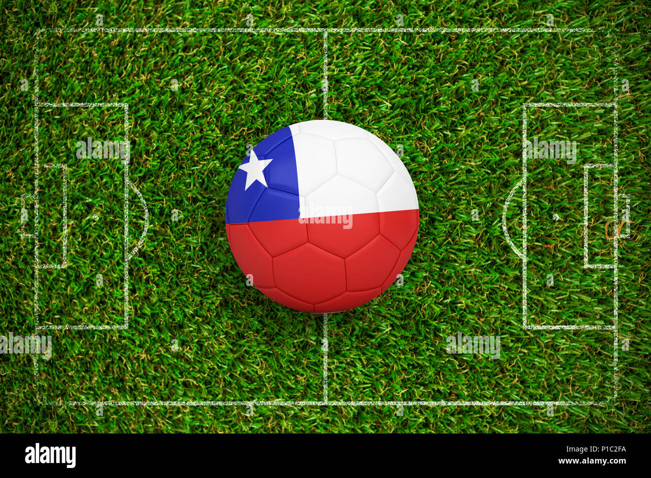 Image composite du football au Chili couleurs Banque D'Images