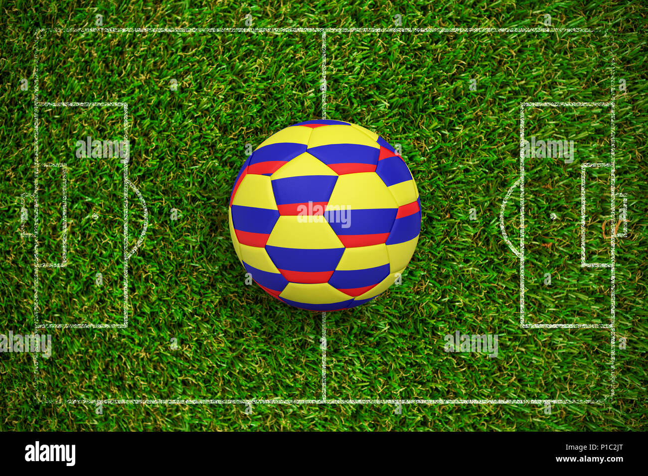 Image composite de couleurs en Colombie de football Banque D'Images