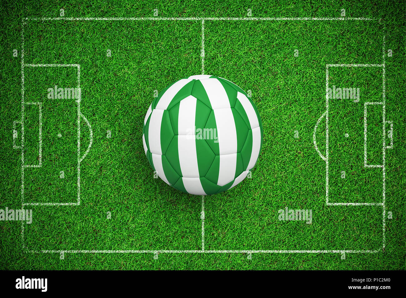 Image composite du football au Nigeria couleurs Banque D'Images