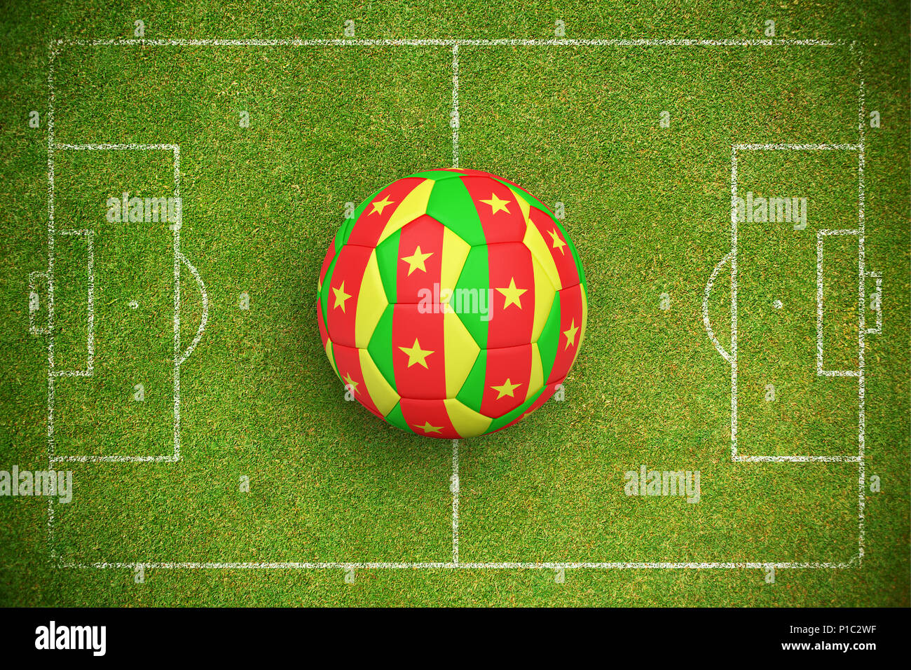 Image composite du football au Cameroun couleurs Banque D'Images