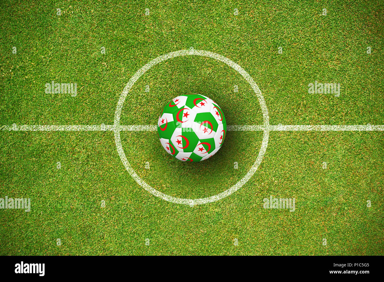 Image composite du football en Algérie couleurs Banque D'Images
