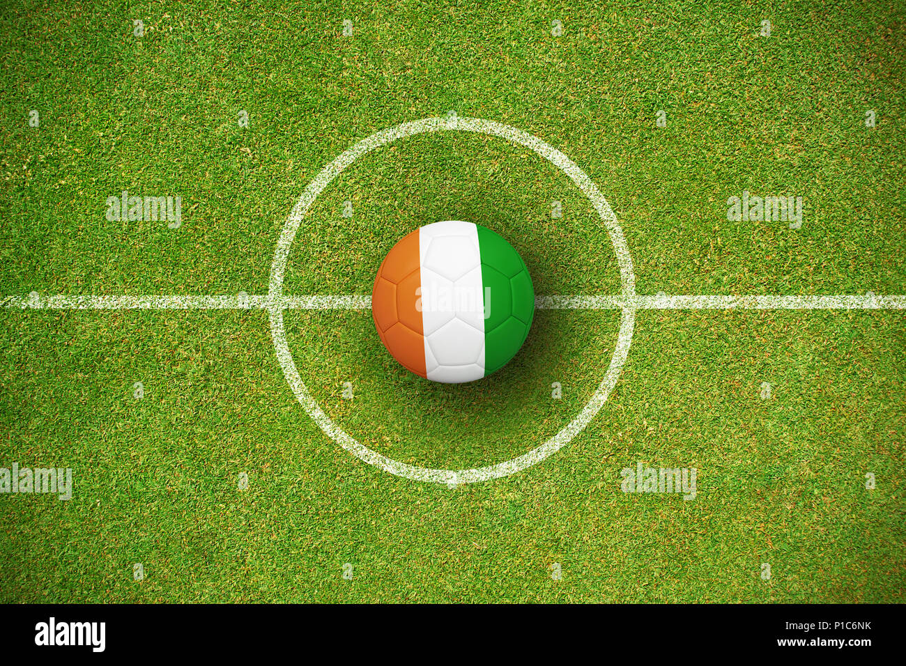 Image composite du football en Côte d'ivoire couleurs Banque D'Images