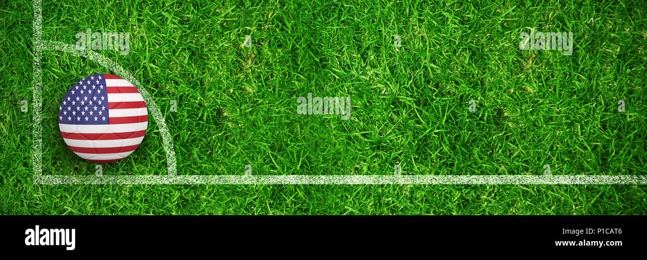 Image composite du football en couleurs de l'Amérique Banque D'Images