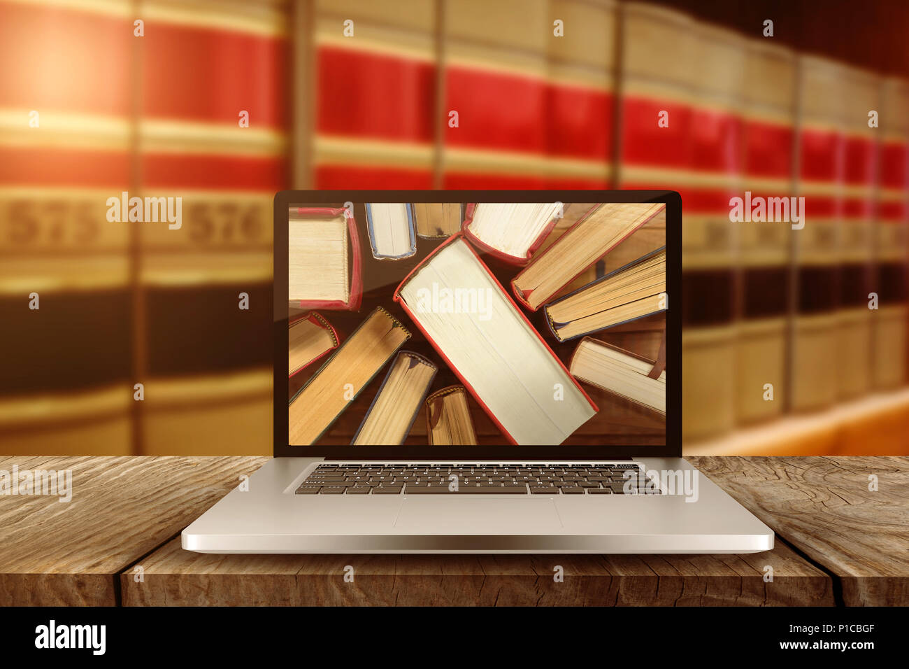 Image composite de l'ordinateur portable avec écran avec Banque D'Images