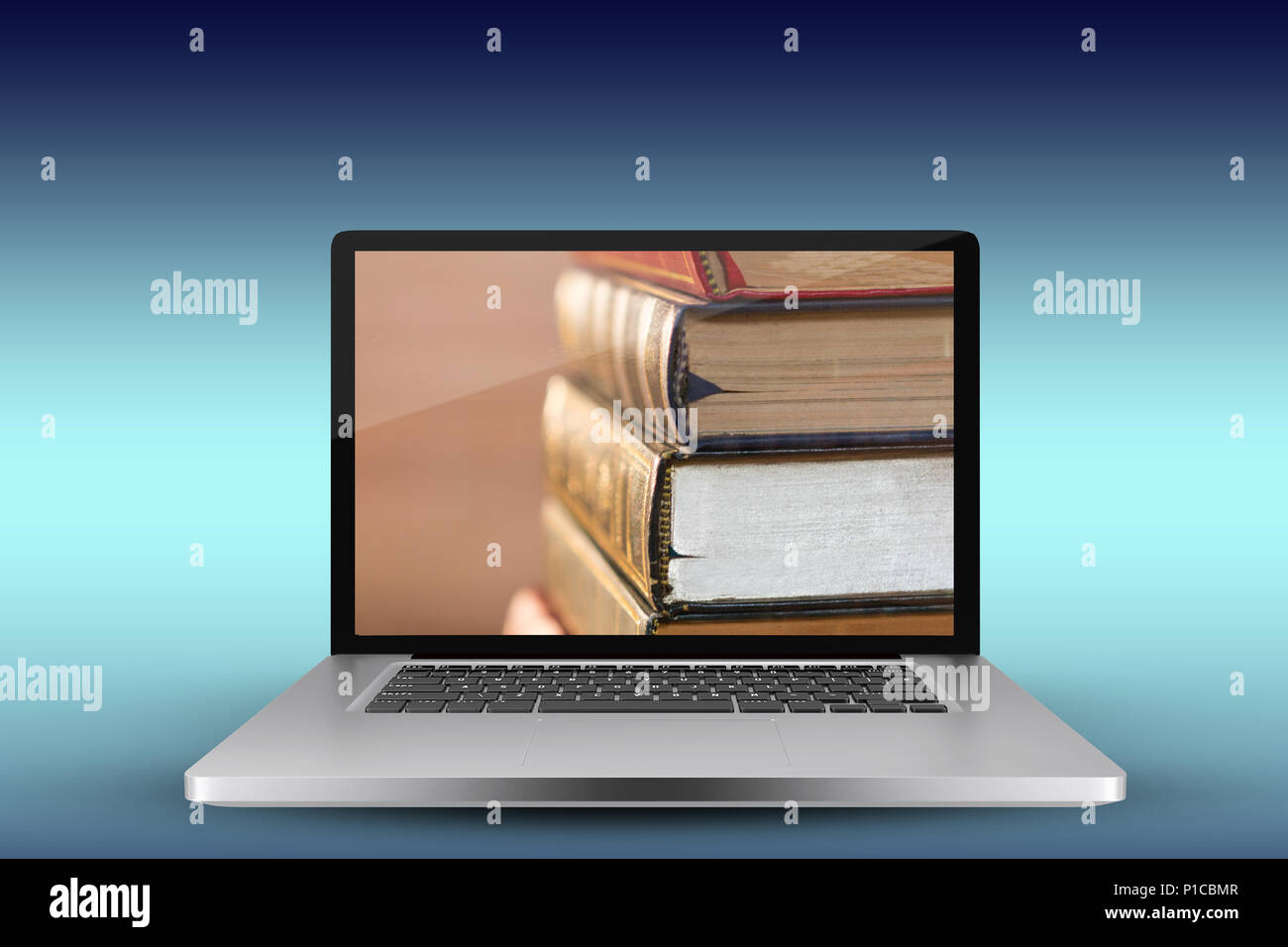 Image composite de l'ordinateur portable avec écran avec Banque D'Images