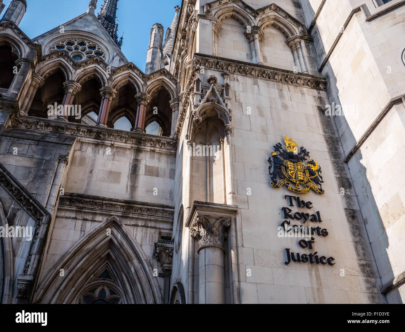 La Haute Cour, Royal Courts of Justice, London, England, UK, FR. Banque D'Images