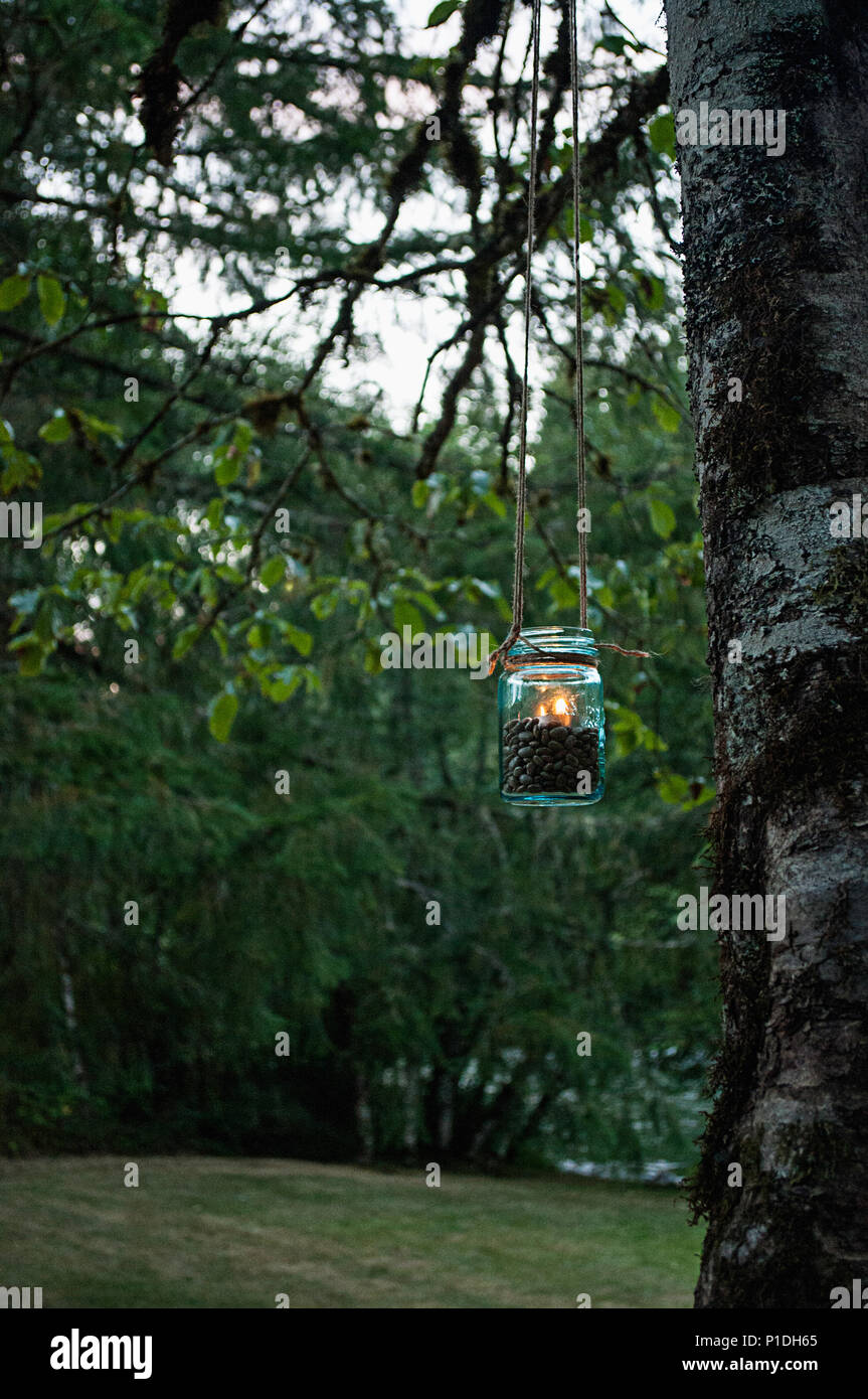 Une lanterne en forme de cloche d'un arbre. Banque D'Images Une lanterne en forme de cloche d'un arbre. Banque D'Images