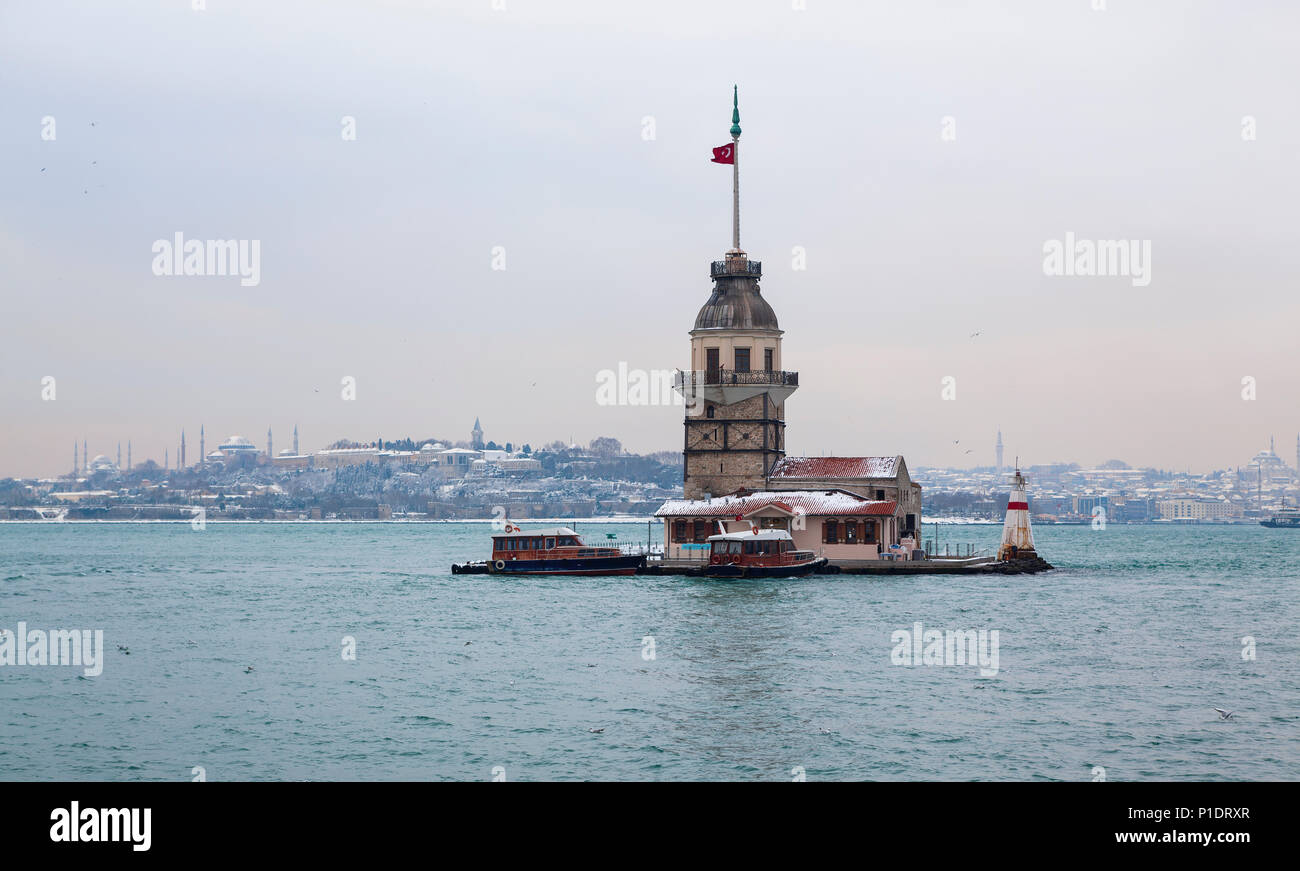Tour de la jeune fille - Istanbul Banque D'Images