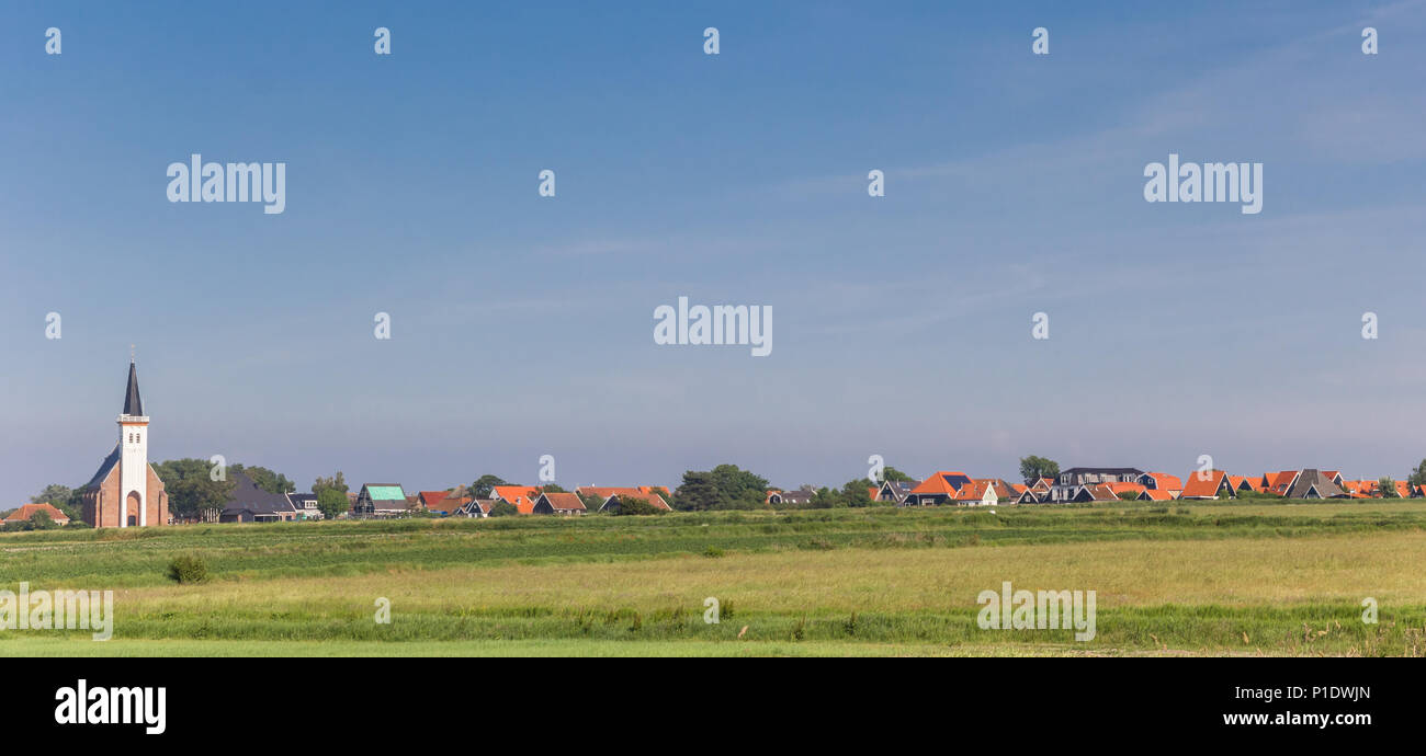 Panorama du village de Den Hoorn Texel île, Holland Banque D'Images