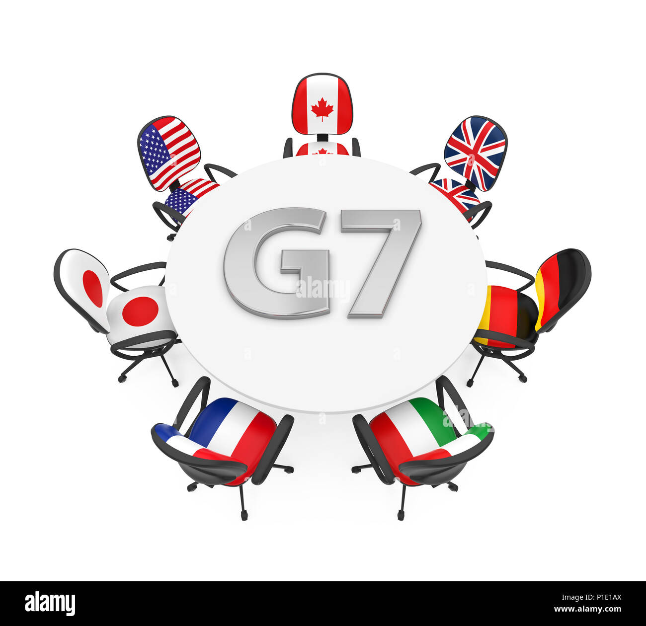Les pays du G7 Sommet isolé Concept Banque D'Images
