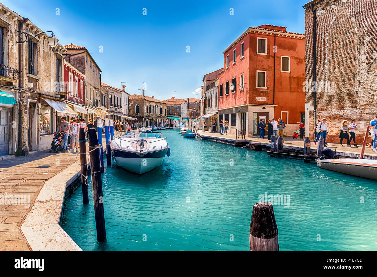 Venise, Italie - 30 avril : vue sur le canal pittoresque Rio dei Vetrai sur l'île de Murano, Venise, Italie, le 30 avril 2018. L'île est un populaire à Banque D'Images