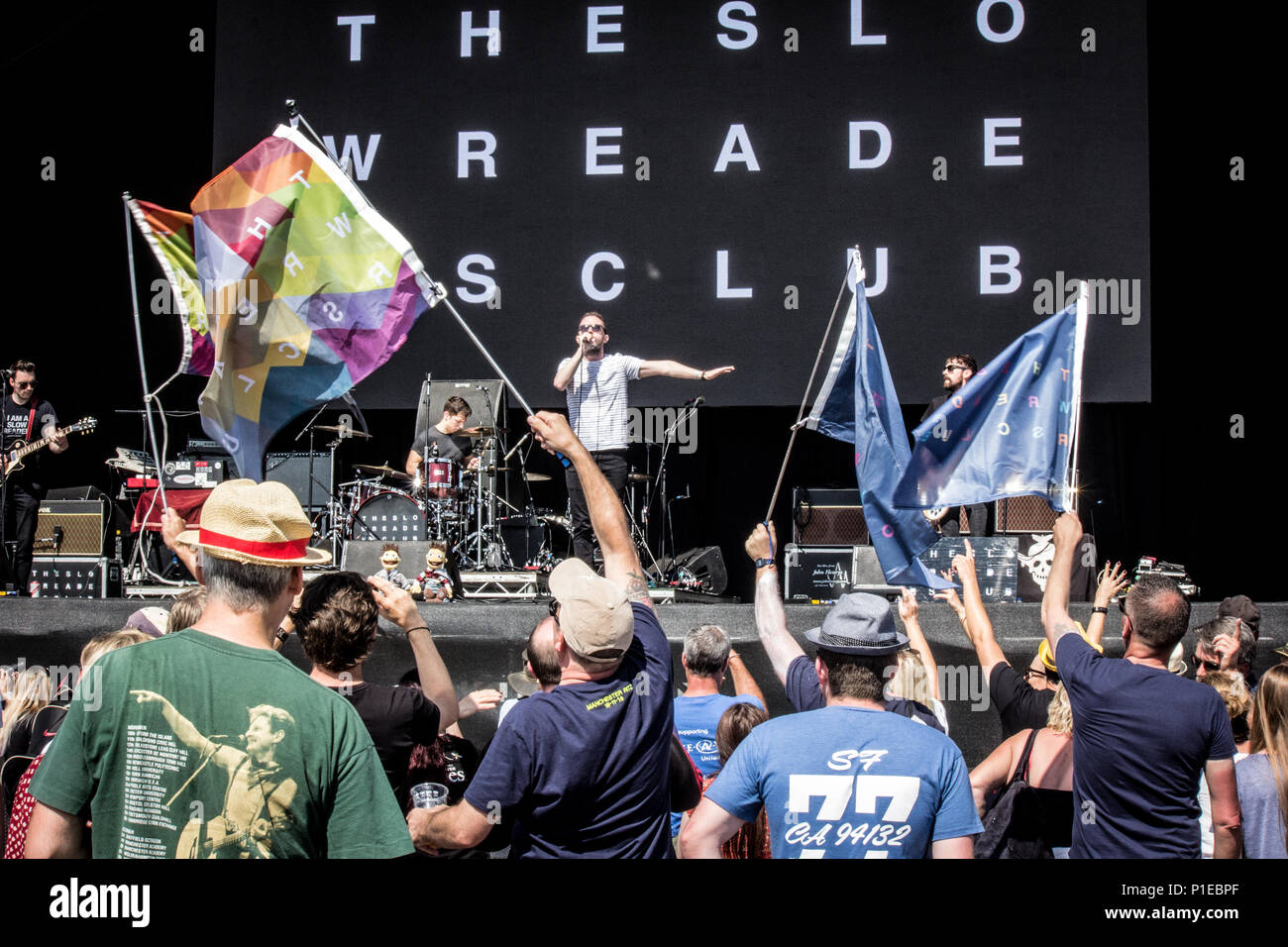 Les lecteurs lents Club live au Festival victorieux en 2017. Banque D'Images