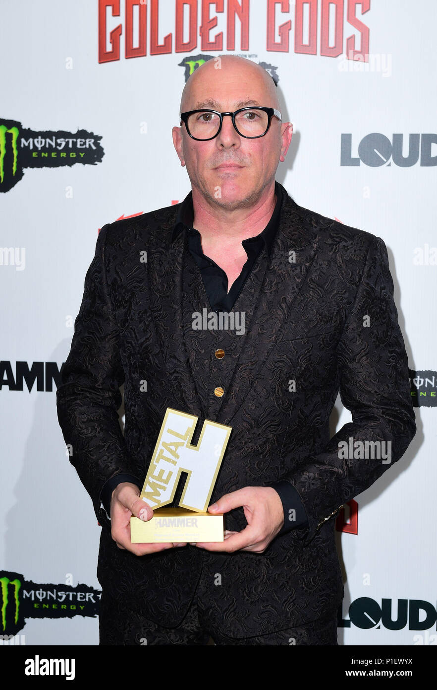 Maynard James Keenan remporte le prix de l'icône au Metal Hammer Golden Gods Awards 2018 tenue à l'indigo à l'O2 à Londres. Banque D'Images