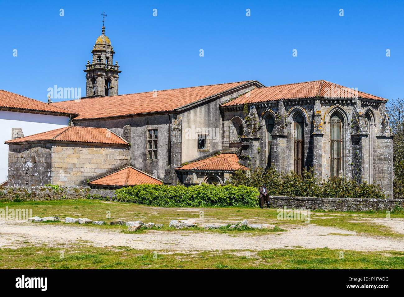Église San Domingos de Bonaval Park à Santiago de Compostelle, Galice, Espagne Banque D'Images