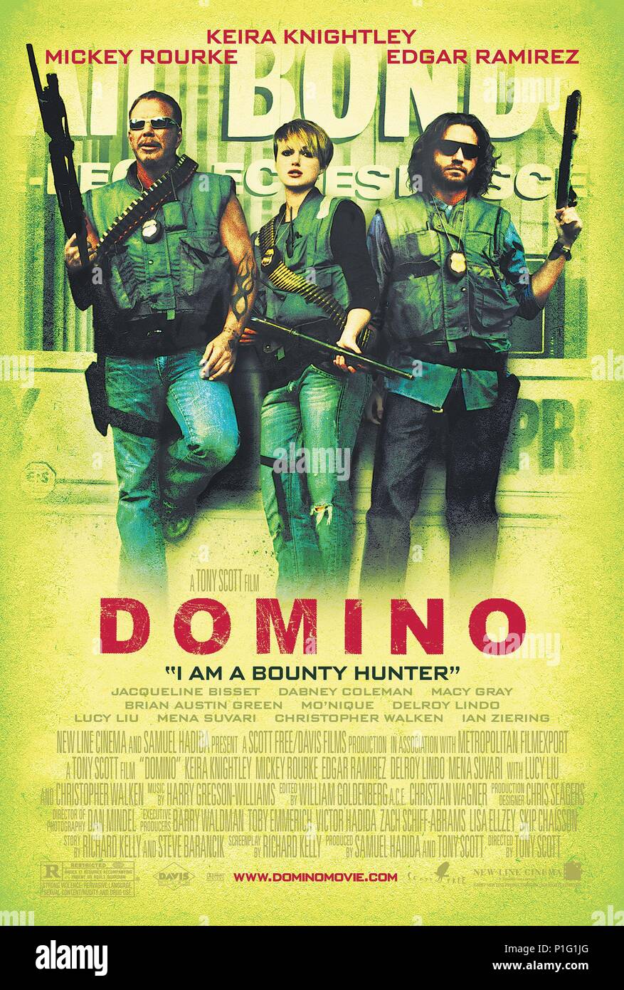 Titre original : DOMINO. Titre en anglais : DOMINO. Directeur de film : Tony SCOTT. Année : 2005. Stars : Keira Knightley. Credit : New Line Cinema / Album Banque D'Images