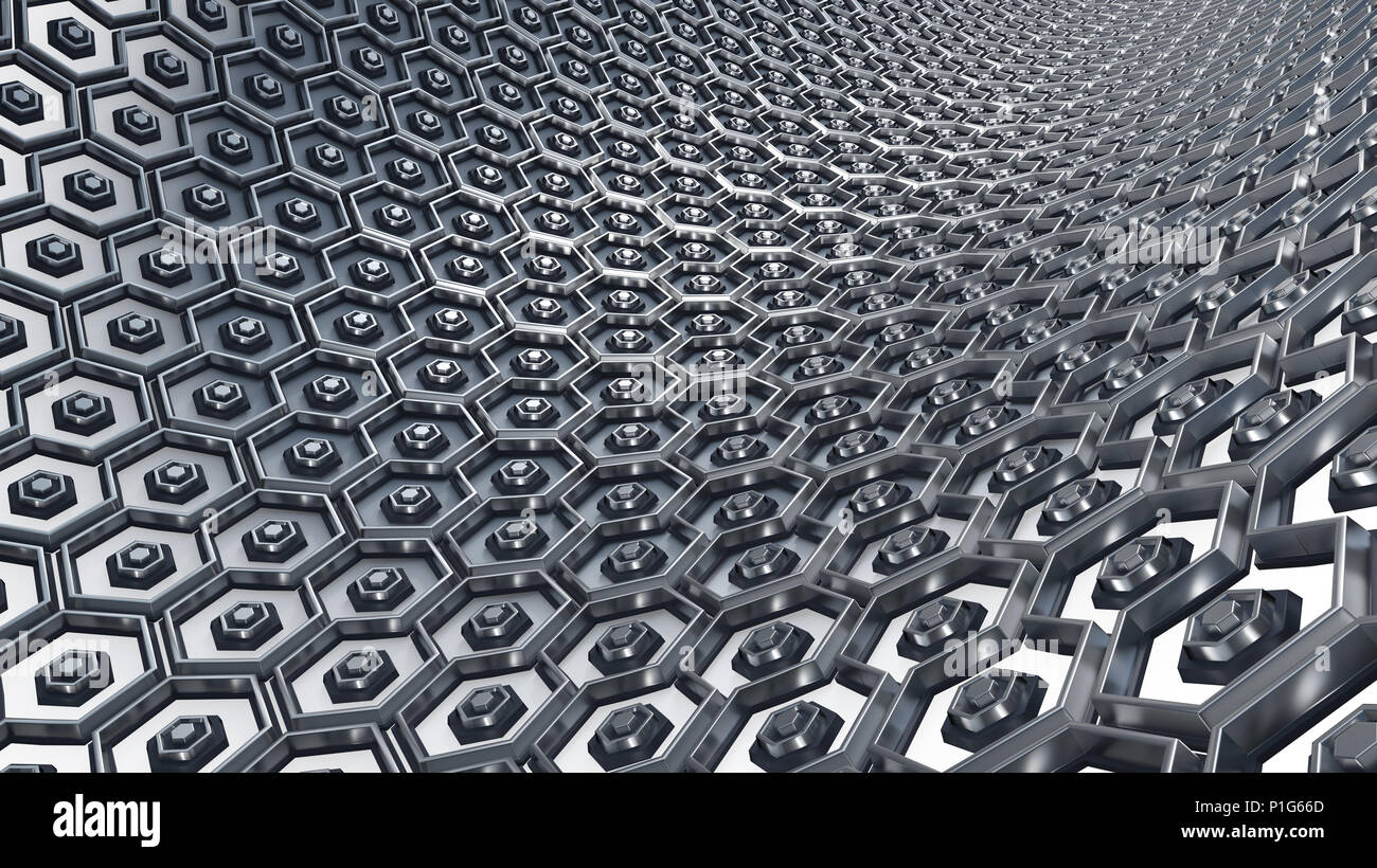 Hex de rendu 3D Abstract Background Banque D'Images