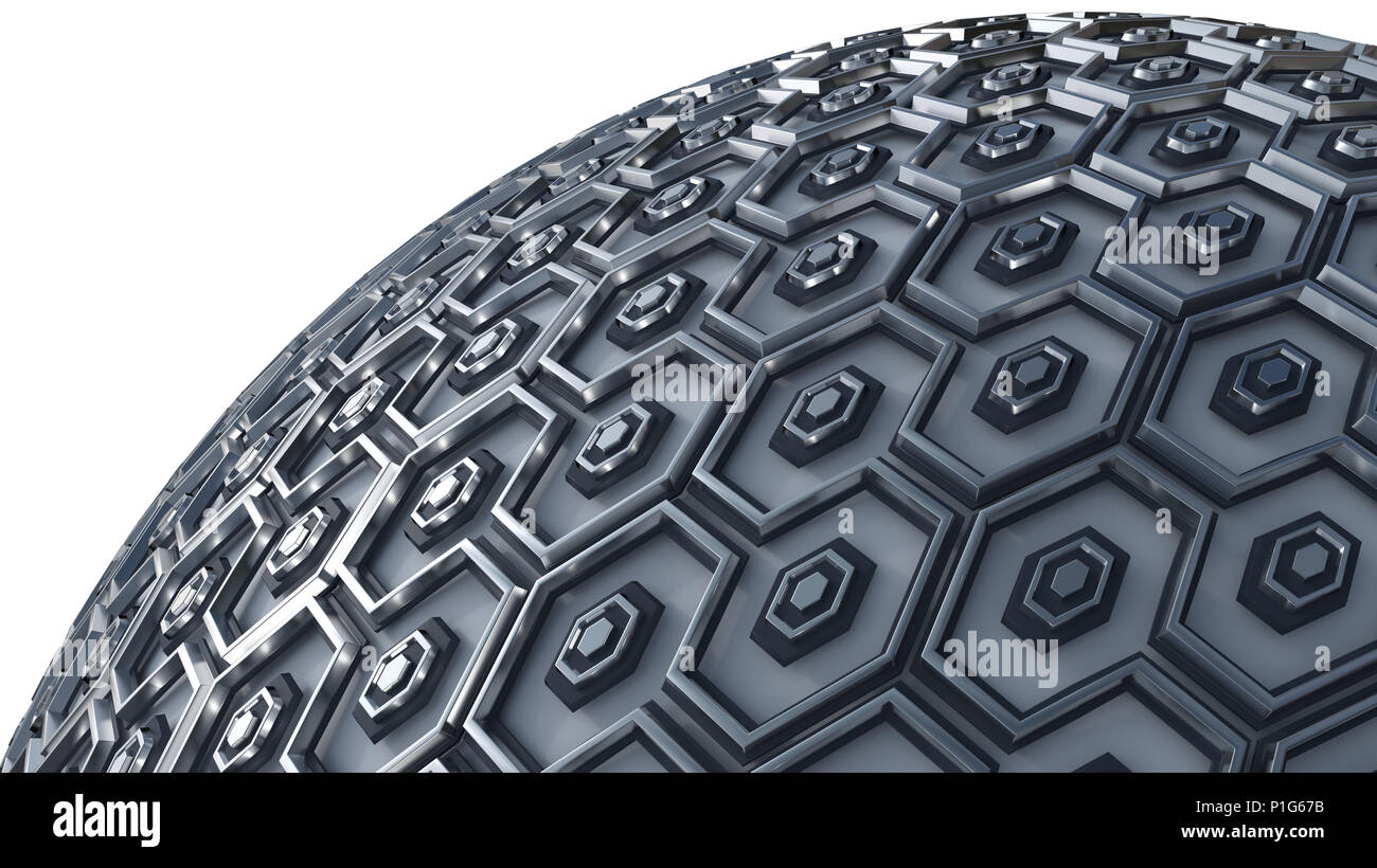 Hex de rendu 3D Abstract Background Banque D'Images