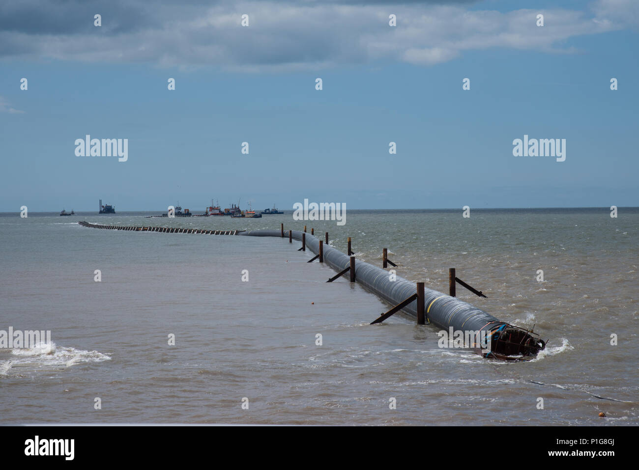 Anchorsholme installation émissaire Cleveleys Banque D'Images