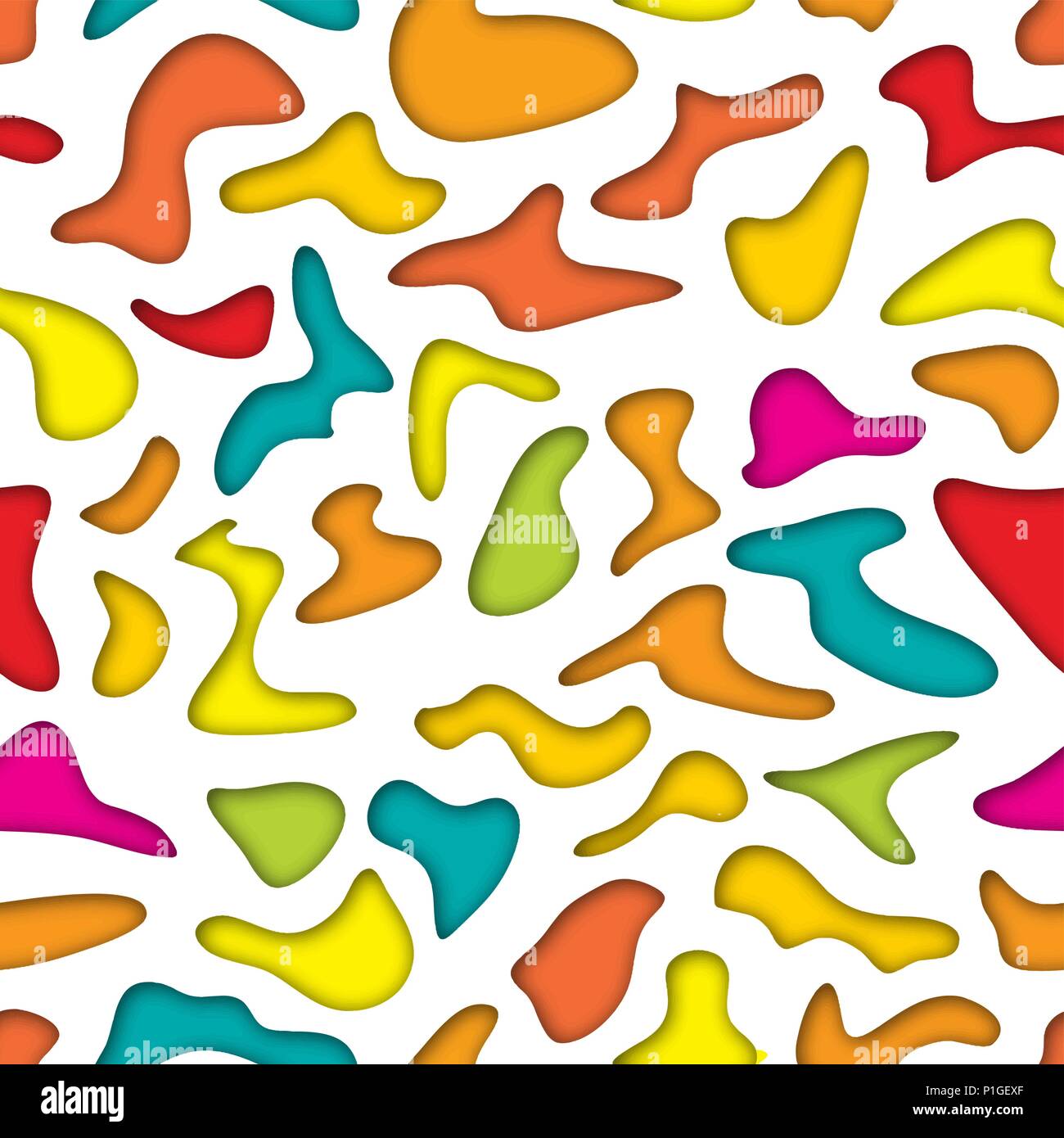 Couper le papier transparent motif coloré, vector art Illustration de Vecteur