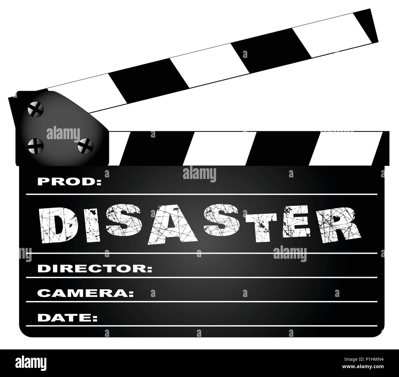 Un film typique meissen avec la légende sinistre isolé sur blanc. Illustration de Vecteur