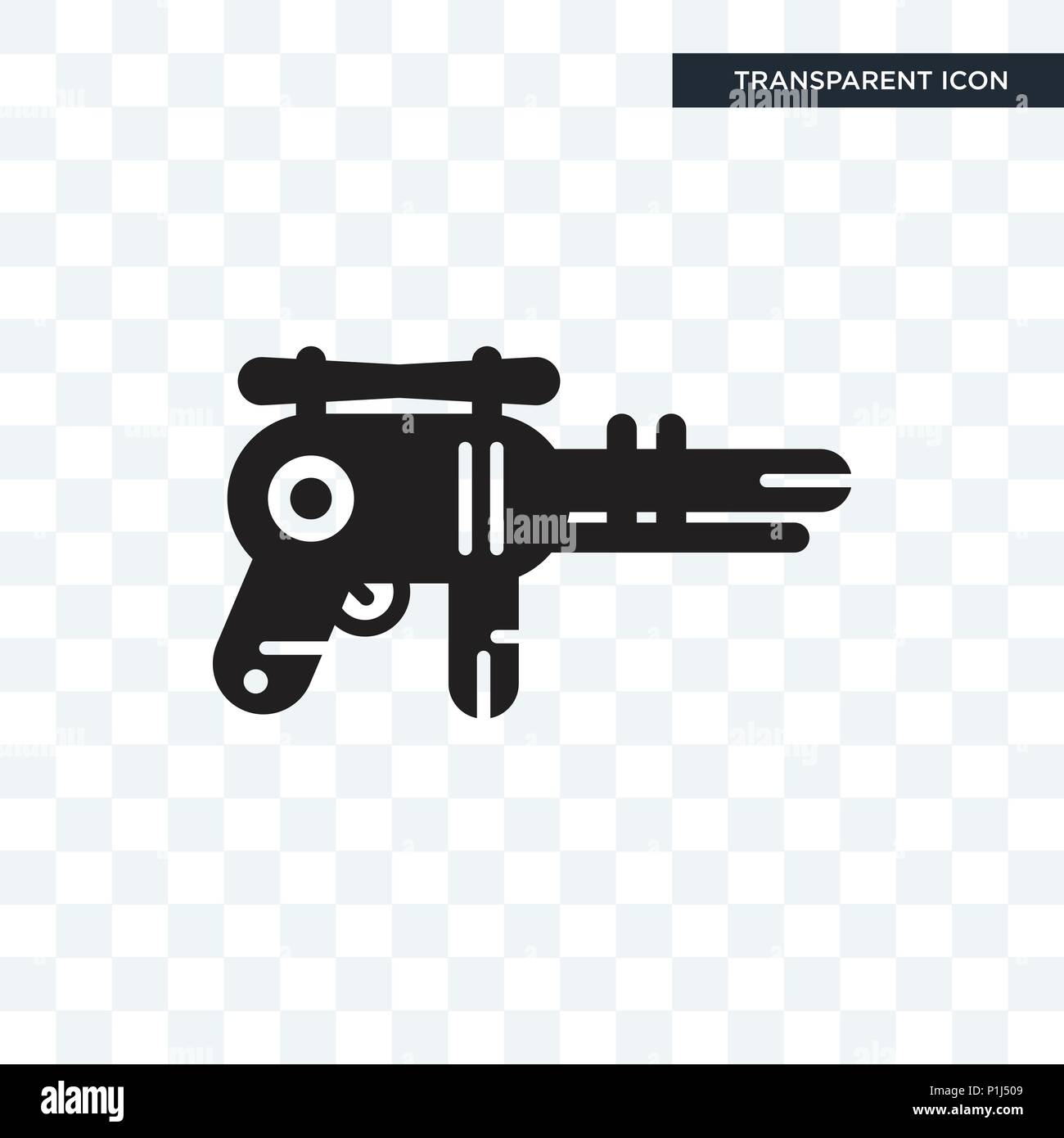 Blaster icône vecteur isolé sur fond transparent, concept logo Blaster Illustration de Vecteur