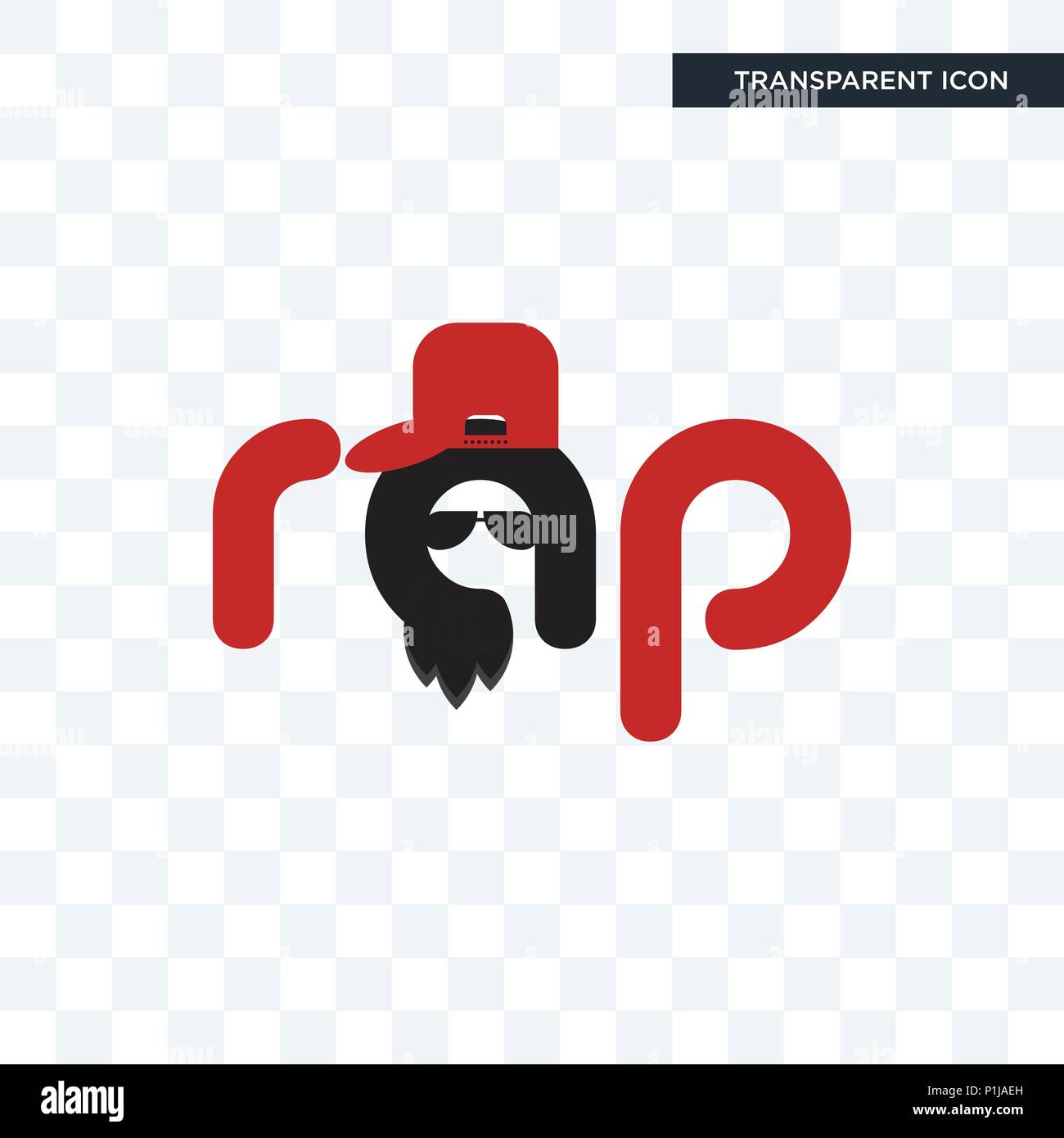 Icône vecteur rap isolé sur fond transparent, rap concept logo Image ...