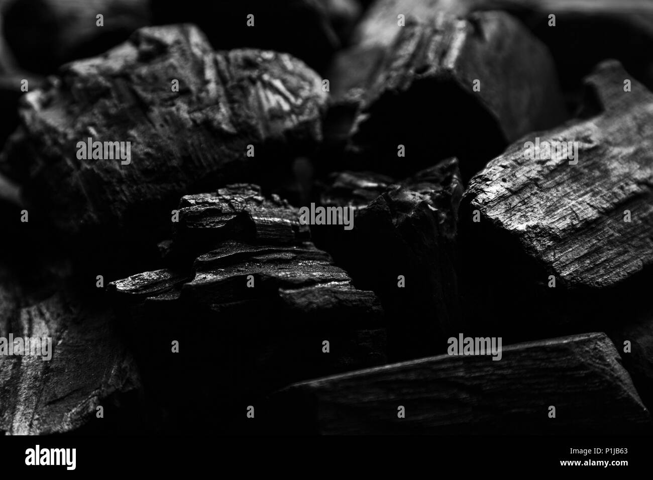 Texture de fond noir charbon abstrait Banque D'Images