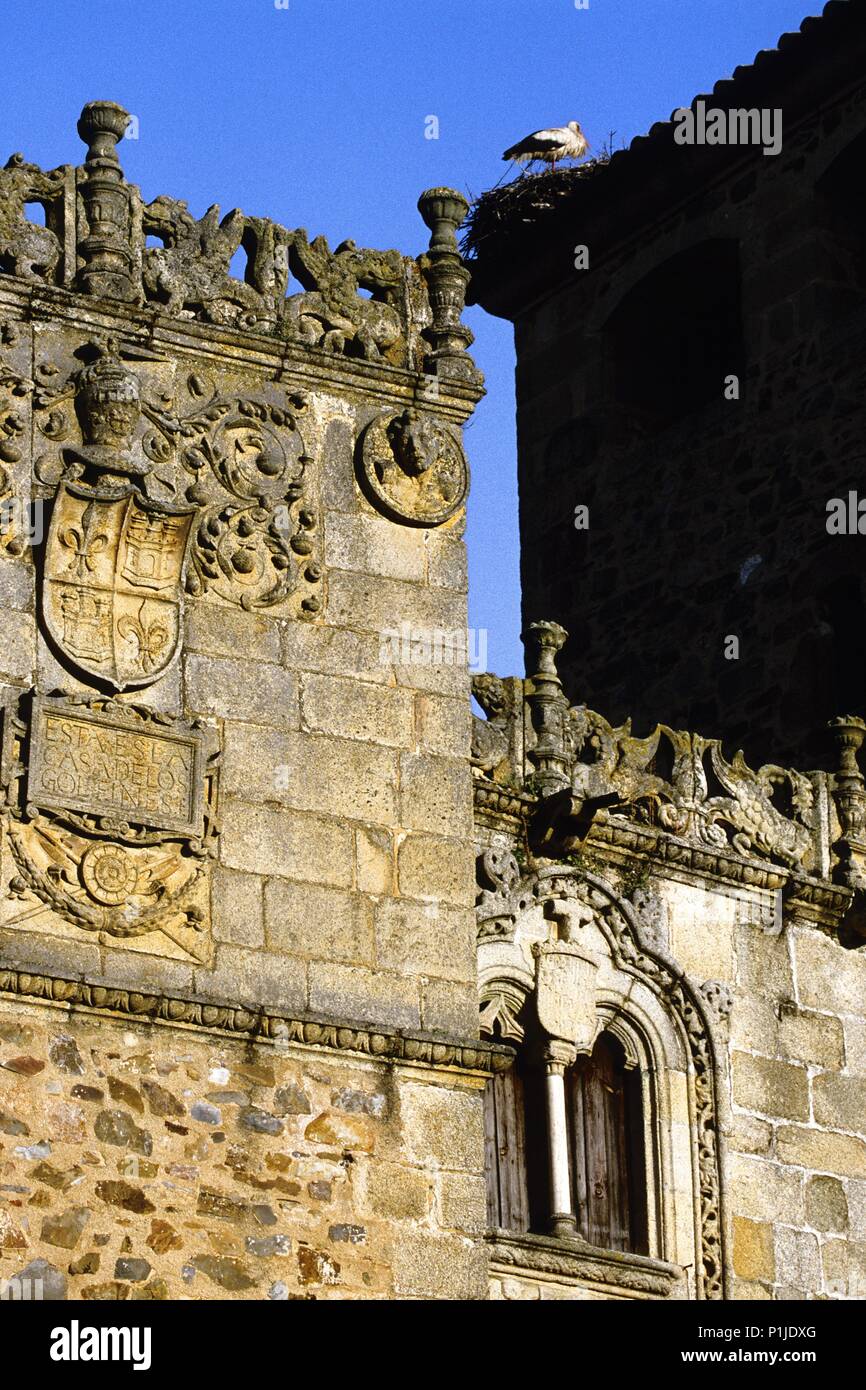 Golfines de Abajo palace' à la tour de l'historique / vieille ville. Banque D'Images