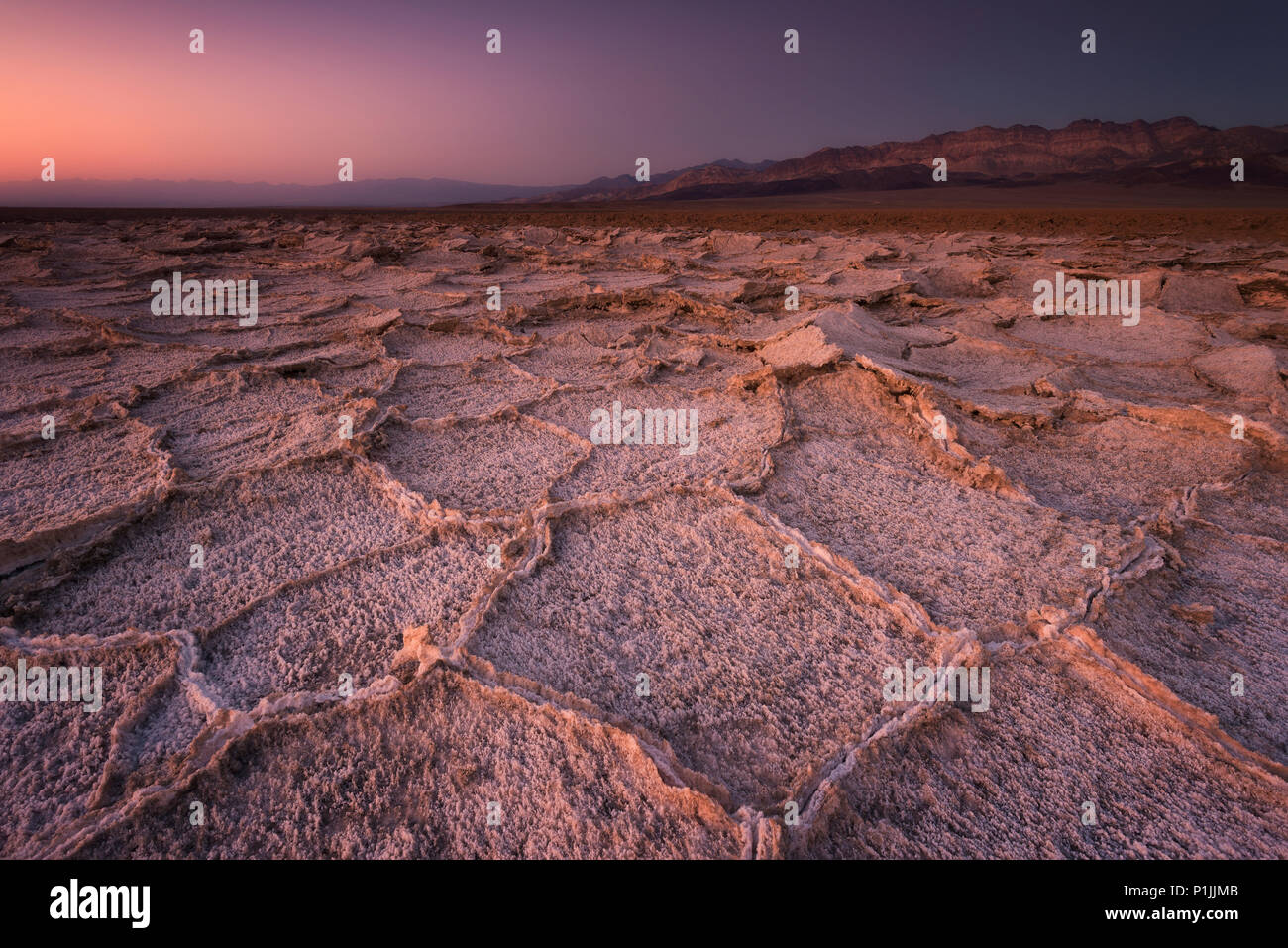 La masse de Salé Badwater, Death Valley National Park, California, USA Banque D'Images