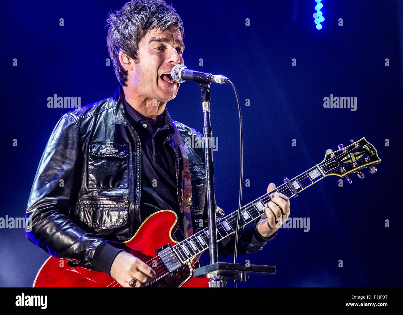 Noel Gallagher et le High Flying Birds live au Festival victorieux en 2016. Banque D'Images