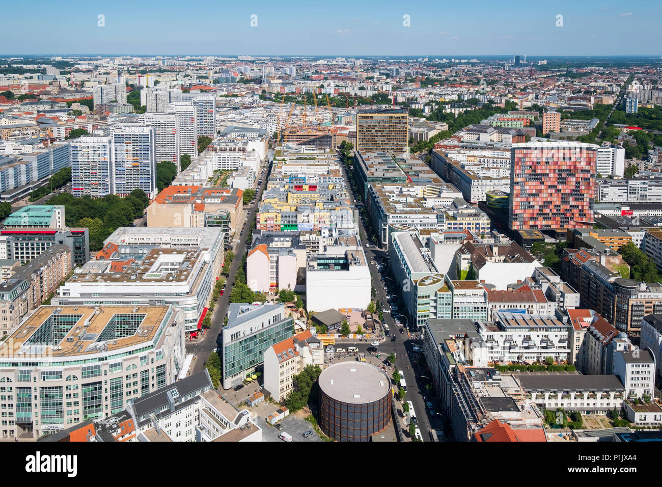 Vue sur les toits de Mitte, Berlin, Allemagne Banque D'Images