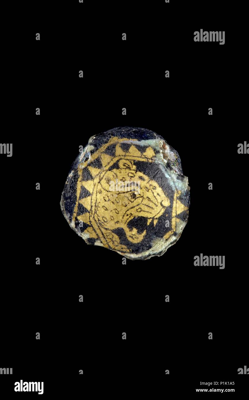 Fragment de verre, 3ème-4ème siècle. Artiste : Inconnu. Banque D'Images