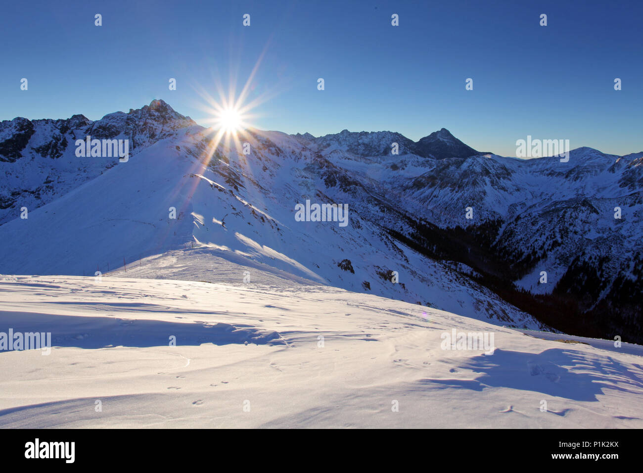 Montagnes Tatra en hiver. La haute montagne en hiver. Banque D'Images
