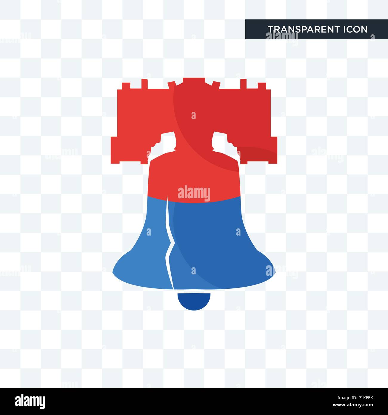 Liberty Bell icône vecteur isolé sur fond transparent, Liberty Bell concept logo Illustration de Vecteur