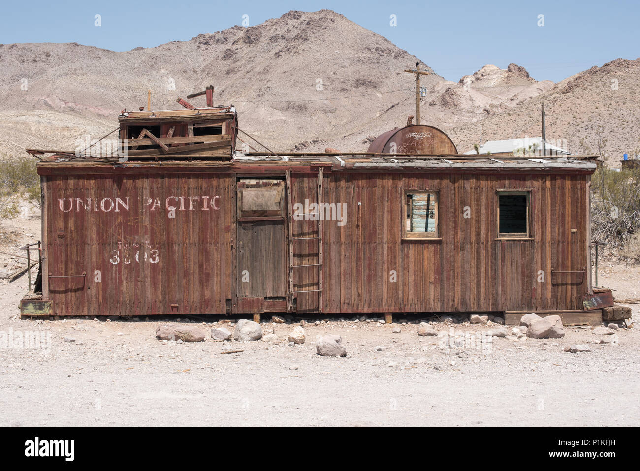 Ville fantôme de rhyolite dans Nevada, NV, USA Banque D'Images