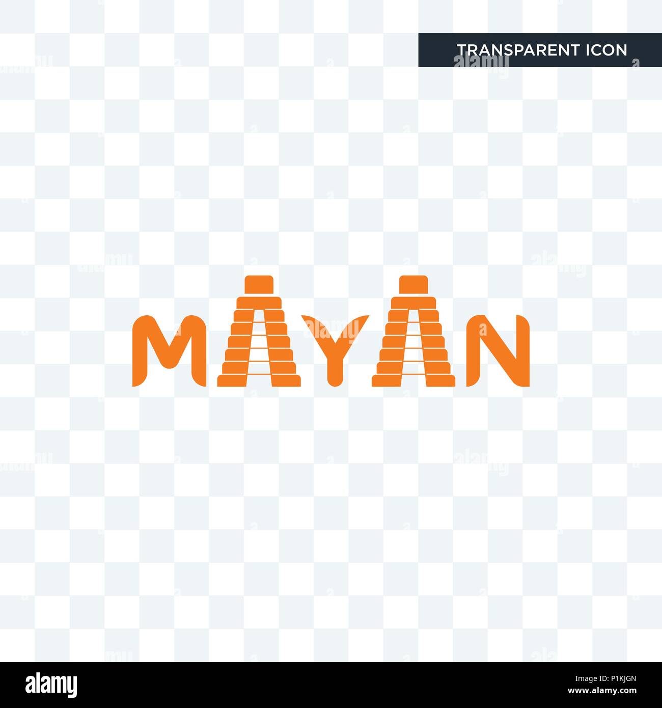 Icône vecteur maya isolé sur fond transparent, concept logo maya Illustration de Vecteur