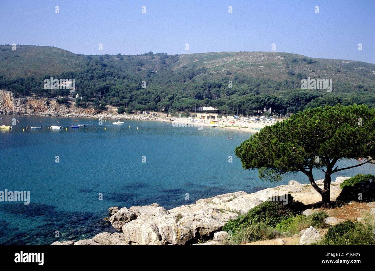 L'Escala, Cala Montgó / creek (Alt Empordà / Costa Brava). Banque D'Images