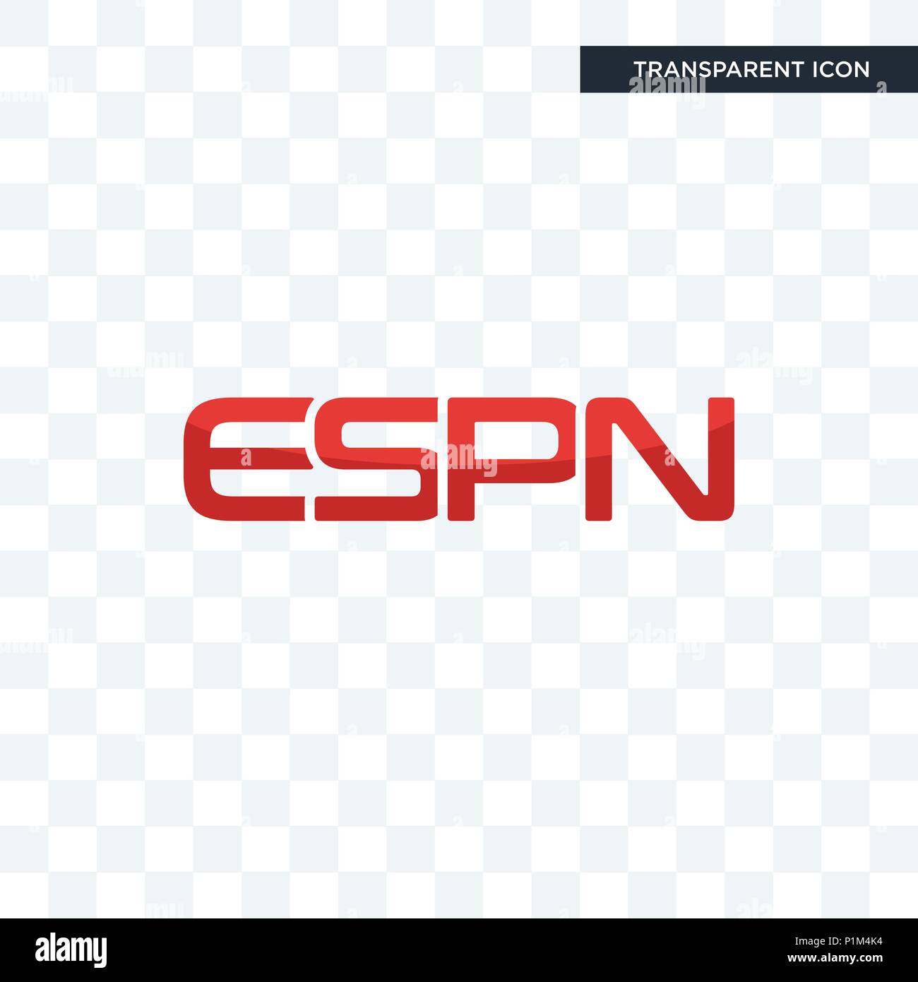 Icône vecteur espn isolé sur fond transparent, espn concept logo Illustration de Vecteur