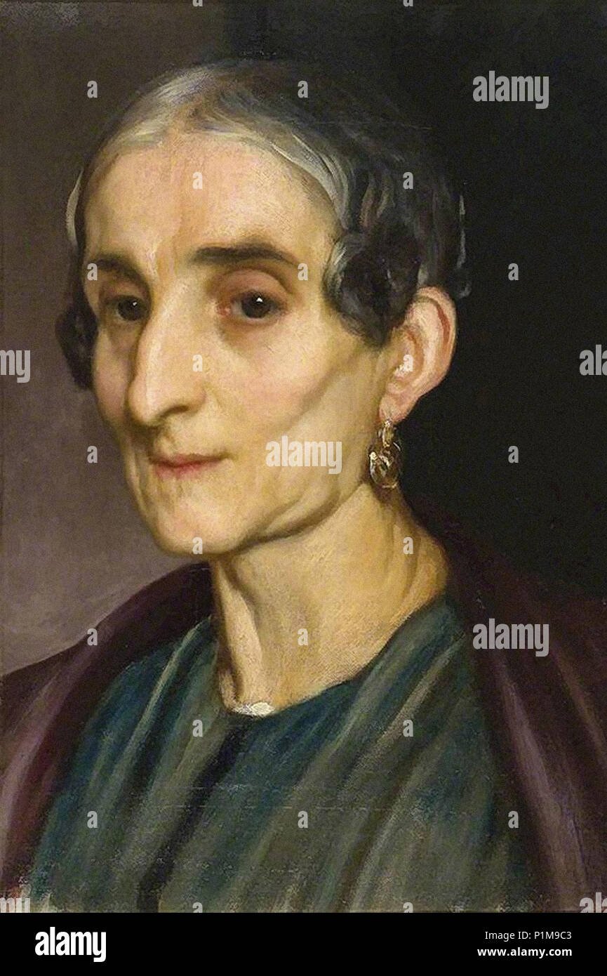 Frederic Leighton - Tête d'une vieille femme italienne Banque D'Images