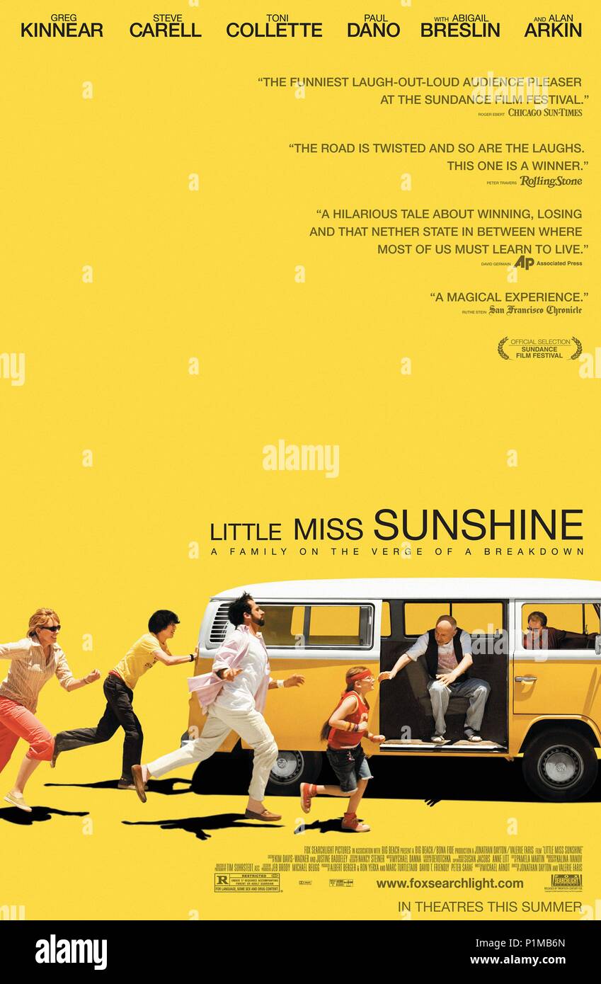 Titre original : Little Miss Sunshine. Titre en anglais : Little Miss Sunshine. Réalisateur : JONATHAN DAYTON, VALERIE FARIS. Année : 2006. Credit : grande plage FILMS/TROISIÈME PRODUCTIONS LLC/DEEP RIVER Album / Production Banque D'Images