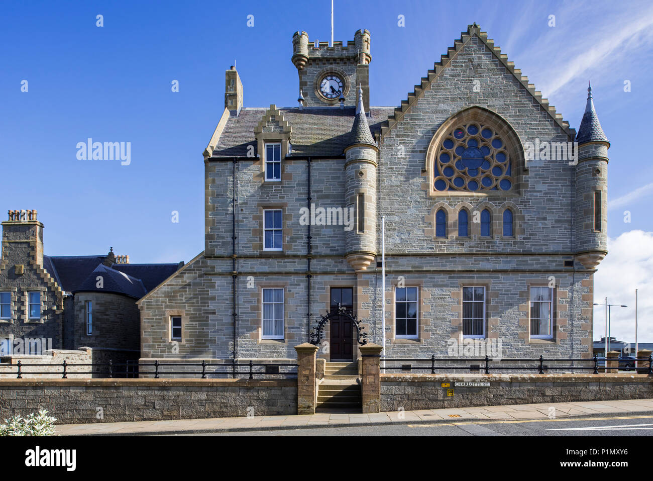 19e siècle Hôtel de Ville Lerwick, Shetland, Scotland, UK Banque D'Images