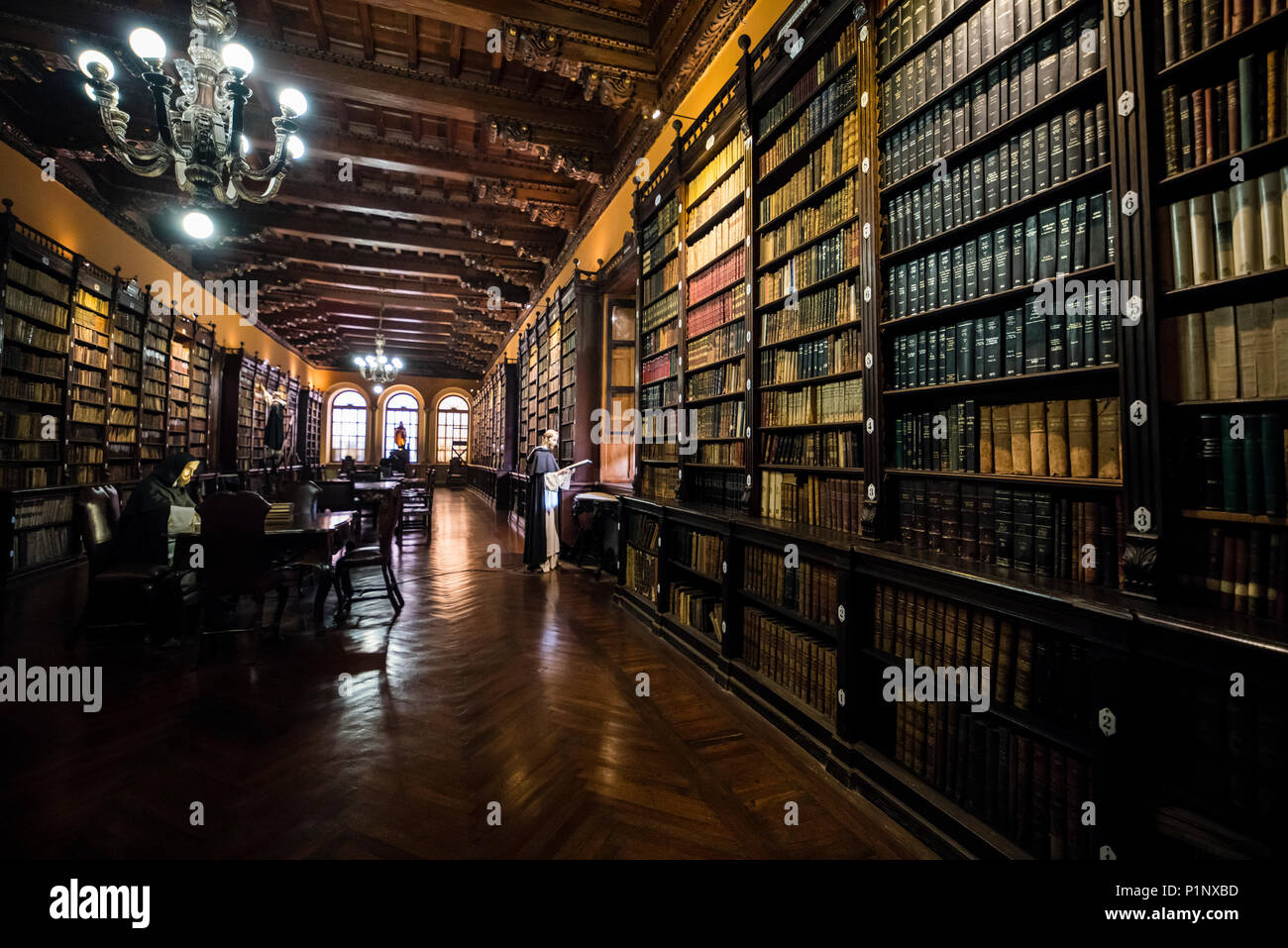 Couvent de Santo Domingo à Lima, Pérou.ancienne bibliothèque. Banque D'Images