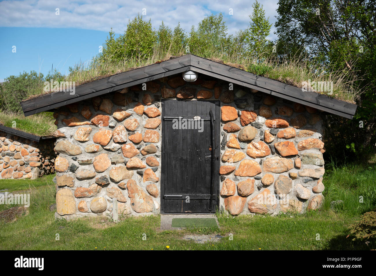 Plus de-nuit cabane à Leka camping en Norvège Banque D'Images