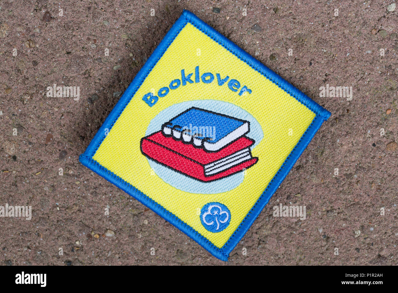 Book lover Girl Guide / badge Brownies Banque D'Images