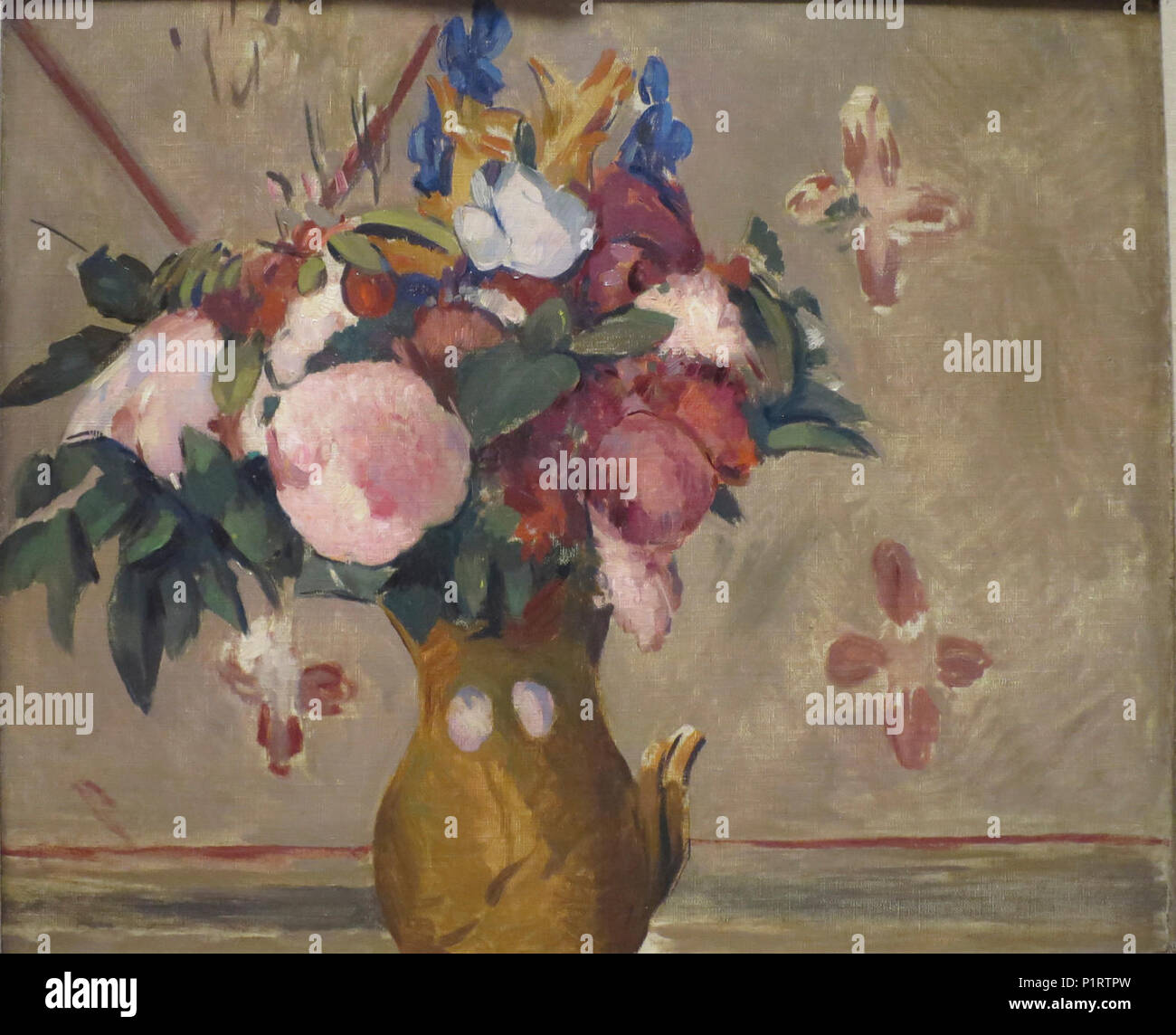 "Vase de fleurs, d'après CC3A9zanne" d'Odilon Redon, Norton Simon Museum Banque D'Images