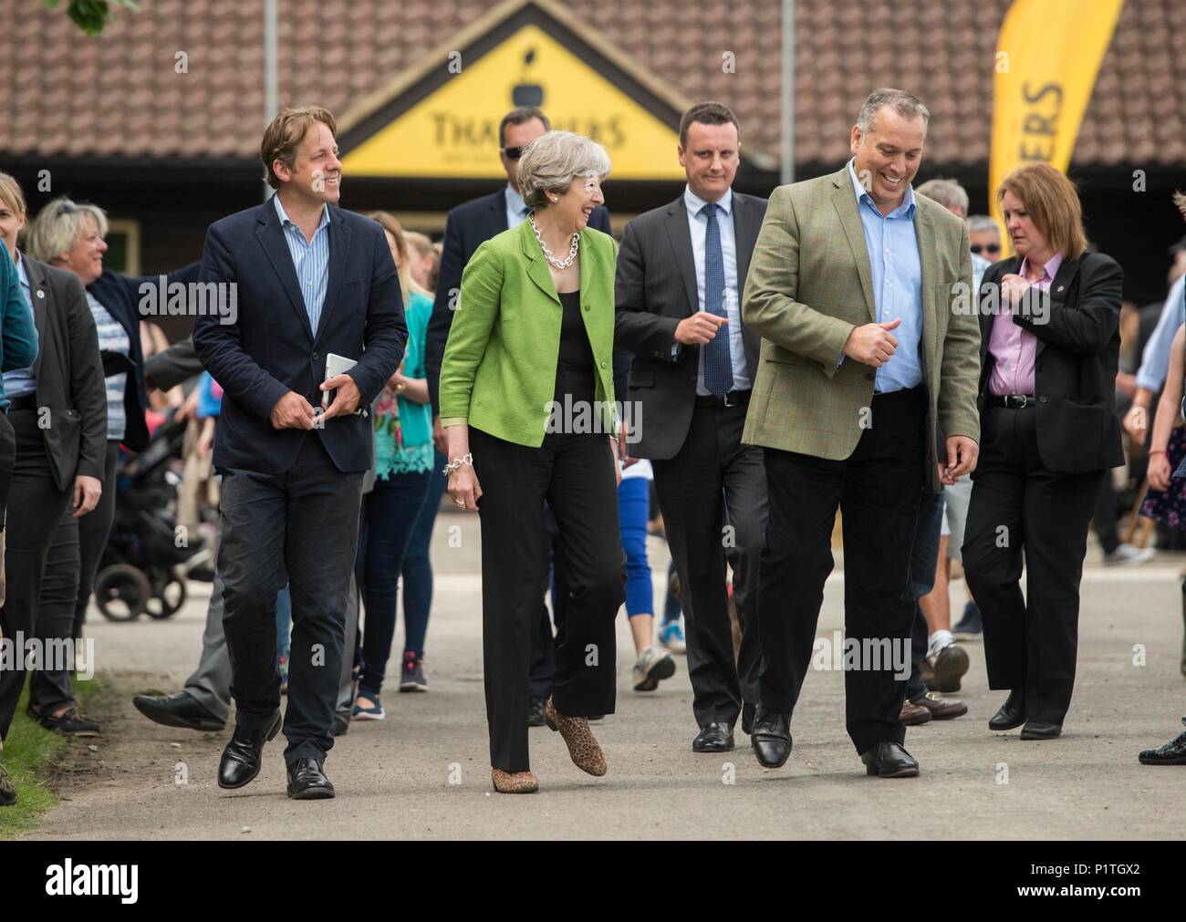 PM Theresa peut visite la baignoire et de l'Ouest le jour d'ouverture 31/05/17 Banque D'Images