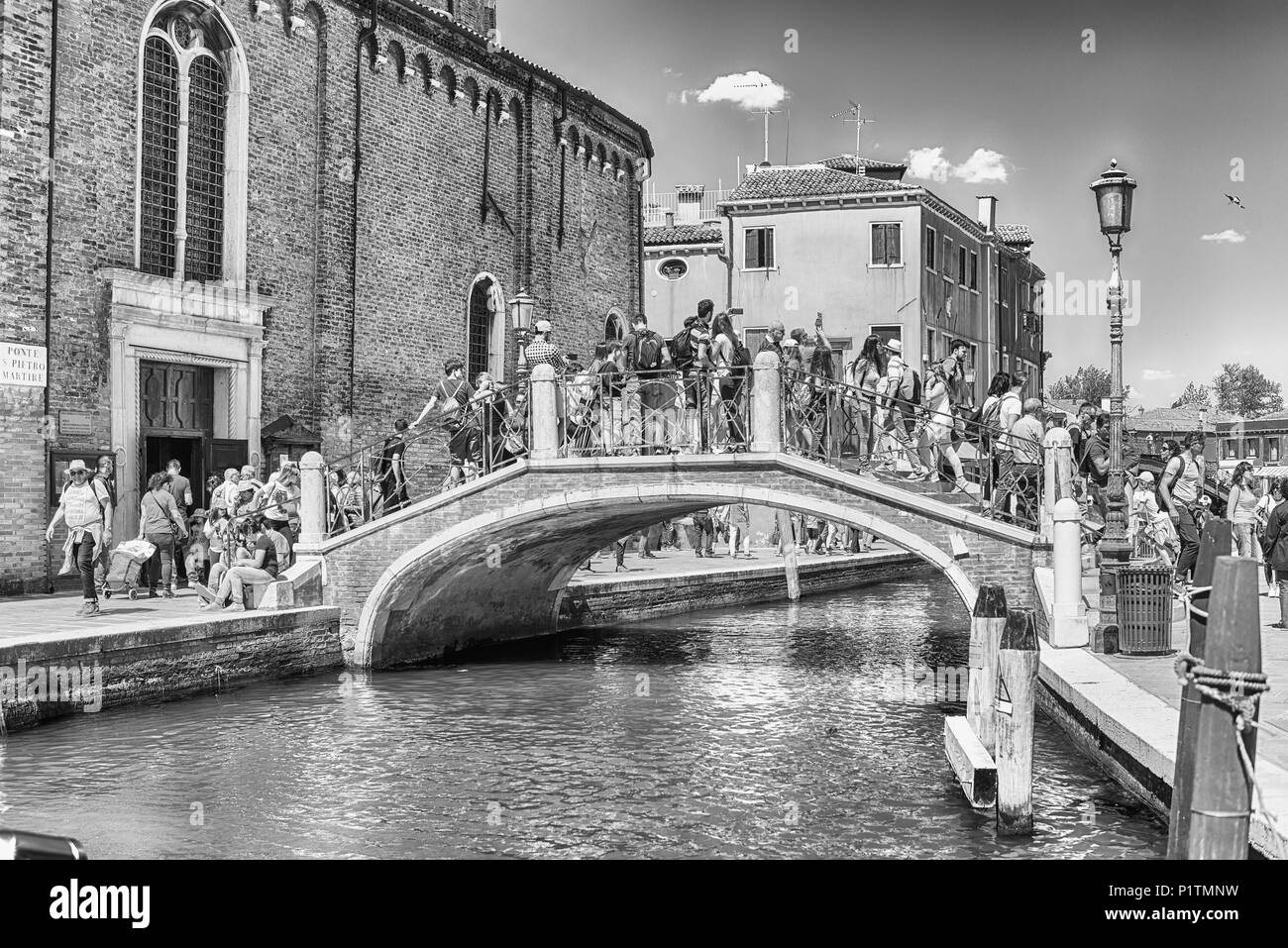 Venise, Italie - 30 avril : vue sur le canal pittoresque Rio dei Vetrai sur l'île de Murano, Venise, Italie, le 30 avril 2018. L'île est un populaire à Banque D'Images