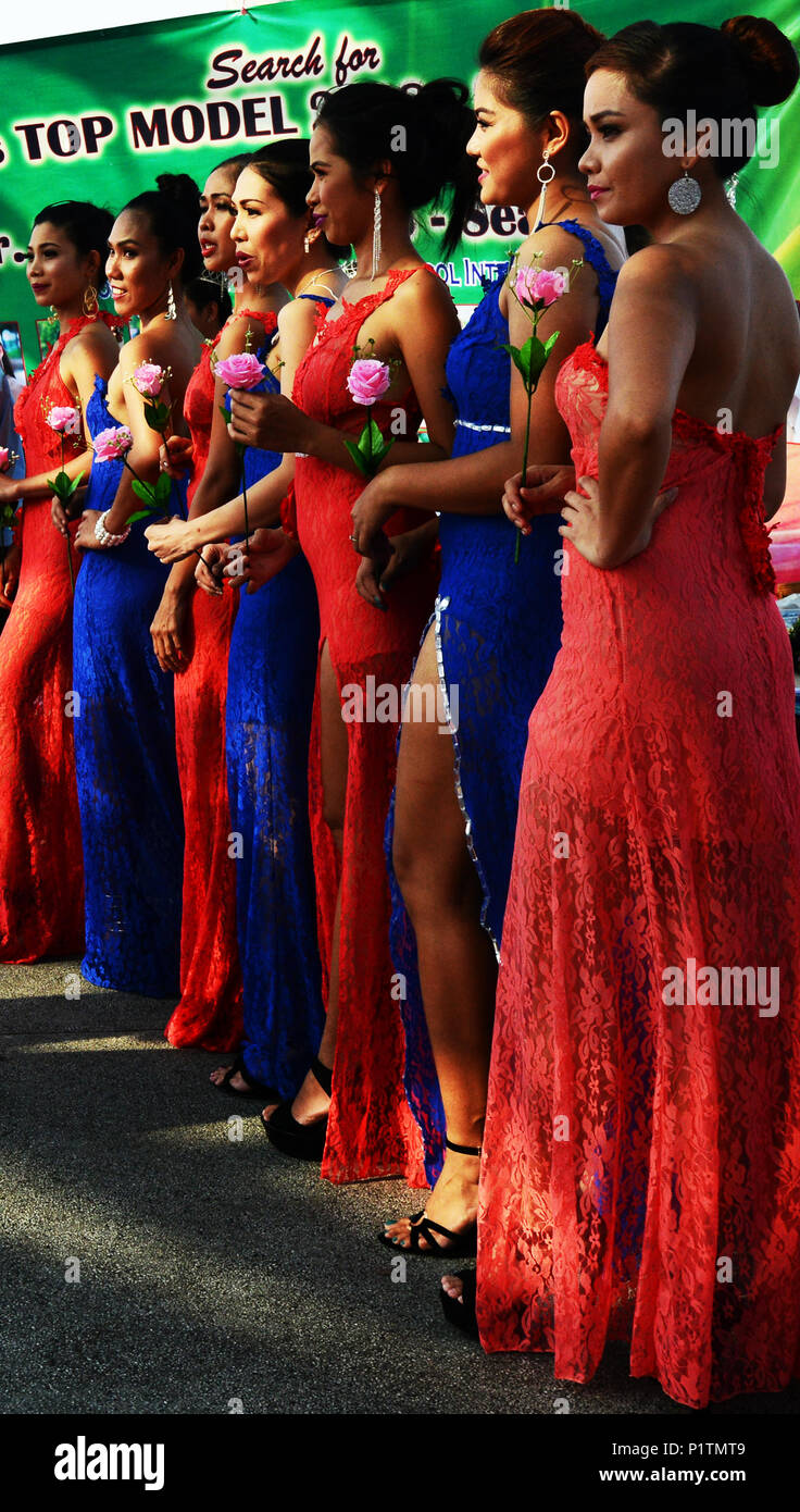 Filipina top model la concurrence dans Hong Kong. Banque D'Images